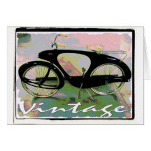 bicyclette vintage carte de vœux