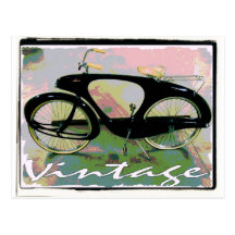 bicyclette vintage cartes postales