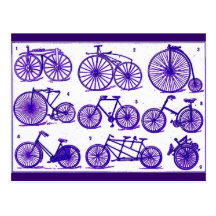 Bicyclettes vintages cartes postales