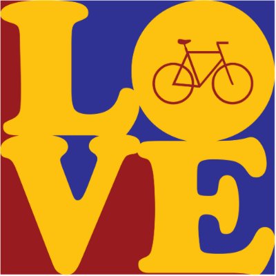 Bicycling Love Acrylic Cut Out by sciencewillprevail