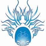 Bicycling Skull Acrylic Cut Outs