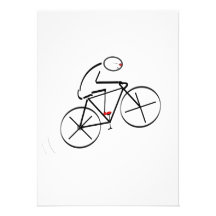 Bicyclist Birthday Personalized Announcement