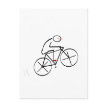 Bicyclist - Postcard - Tall