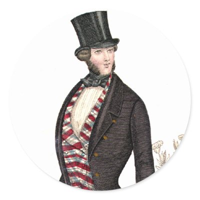 Biedermeier Gentleman Stickers by AntiqueImages