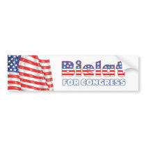 Bielat for Congress Patriotic American Flag Bumper Stickers