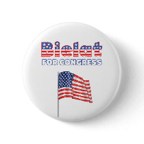 Bielat for Congress Patriotic American Flag Button