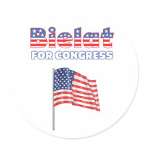 Bielat for Congress Patriotic American Flag Sticker
