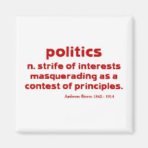 Bierce on Politics Fridge Magnet