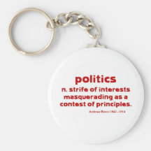 Bierce on Politics Keychains