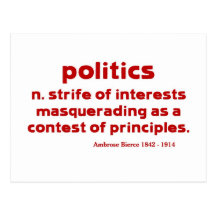 Bierce on Politics Postcards
