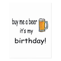 Bière d'anniversaire carte postale