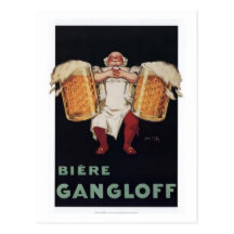 Biere Gangloff 2 Cartes Postales