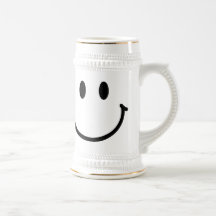 Bière heureuse Stein de visage Mugs