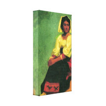 Bierstadt - Costume study of a seated woman Gallery Wrap Canvas