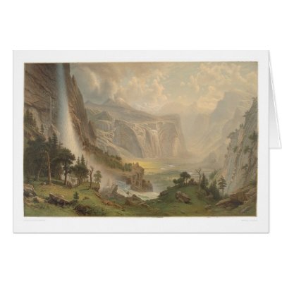 Bierstadt Yosemite Valley, California (1884A) Greeting Cards by Bancroft