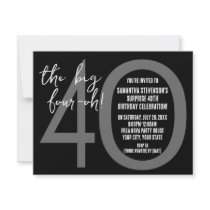 Big 4-0 Birthday Party Invitations
