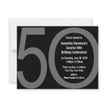 Big 5-0 Birthday Party Invitations