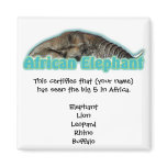 Big 5 Africa wildlife safari magnets