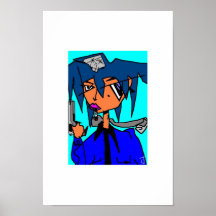 BIG ANIME SKULLYHAIR TWISTEDRAVEN PRINT