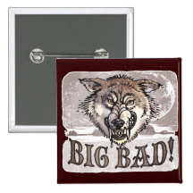 Big Bad Wolf Gear by Mudge Studios Button