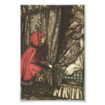 Big Bad Wolf in Grandma's Bed Art Photo