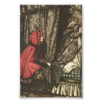 Big Bad Wolf in Grandma's Bed Art Photo