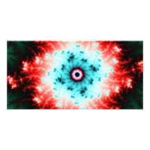 Big Bang - red and blue fractal explosion Picture Card