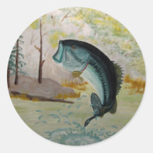 Big Bass! Round Sticker