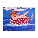 Big Beach Diva Martini Relaxing Post Card postcards