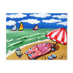 Big Beach Diva Sunbather Post Card