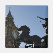 Big Ben and Boadicea Statue Fridge Magnets