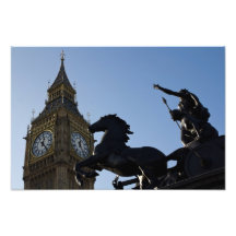 Big Ben and Boadicea Statue Photograph