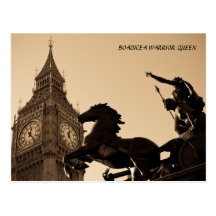 Big Ben and Boadicea statue Postcard