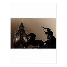Big Ben and Boudica Post Card