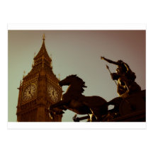 Big Ben and Boudica statue Post Card