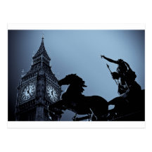 Big Ben and Boudica Statue Postcards