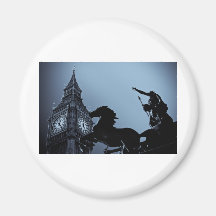 Big Ben and Boudica Statue Refrigerator Magnets