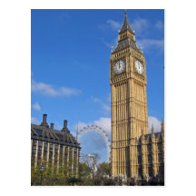 Big Ben and the London Eye Postcard