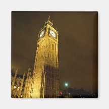 Big Ben At Night Fridge Magnets