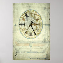 Big Ben Design Plan Poster