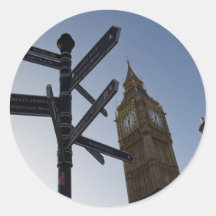 Big Ben et plaque de rue Londres Autocollants