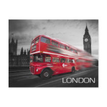Big Ben London Bus Post Card