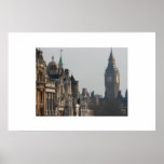 Big Ben peeks over the skyline Print