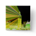 Big Ben Radiating Light London England Button
