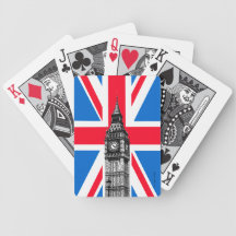 Big Ben Union Jack London England Playing Cards