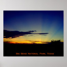 Big Bend Sunset poster