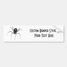 Big Black Creepy 3D Spider Bumper Sticker