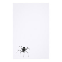 Big Black Creepy 3D Spider Custom Stationery