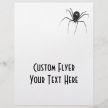 Big Black Creepy 3D Spider Personalized Flyer