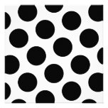 Big Black Diagonal Dots Custom Invites